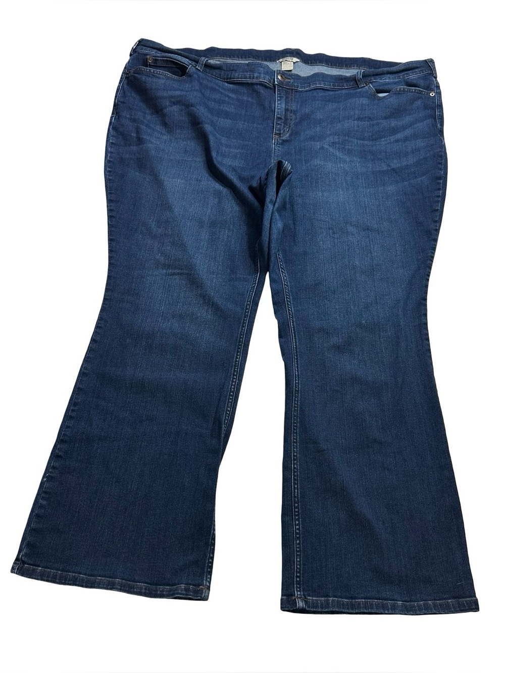 Duluth Trading Bootcut Medium Wash Jeans Sz 30Wx31 Blue Denim Stretch Plus Size